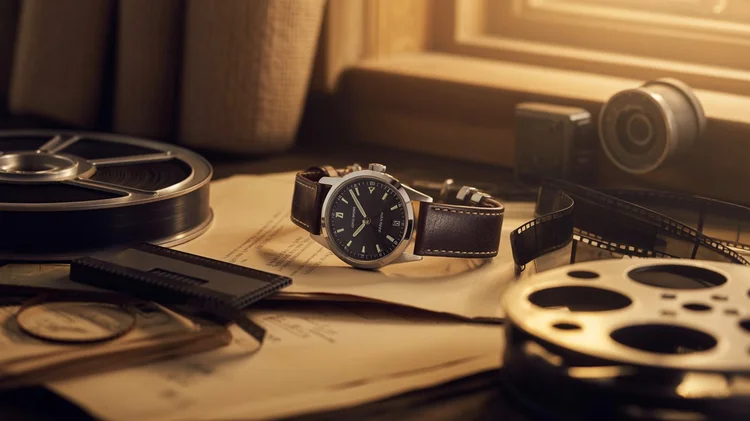 Is the Hamilton Murph Still a Valued Icon in 2026? Hamilton Khaki Field Murph watch on vintage film reels and papers.