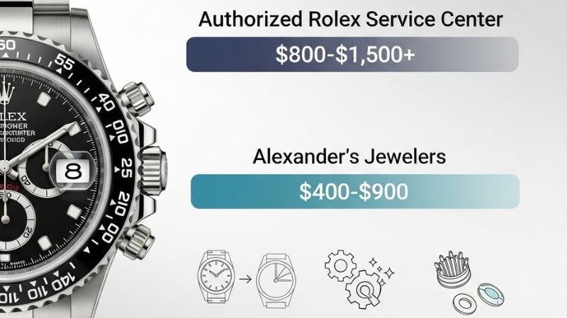 Evaluating Alexander’s Jewelers Rolex Servicing: Expert Review Pricing Breakdown (Real Data Insight) – Rolex service cost comparison between authorized service center and independent jeweler