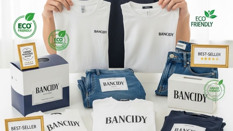 What Is the Purpose of Comparison Shopping? Key Benefits Different clothing items and brands displayed for comparison shopping including eco-friendly and best-seller labels.