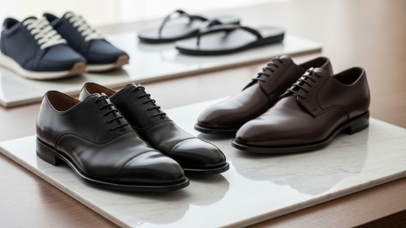 Formal and casual shoes display showing why footwear matters more than you think for style, comfort and outfit impact