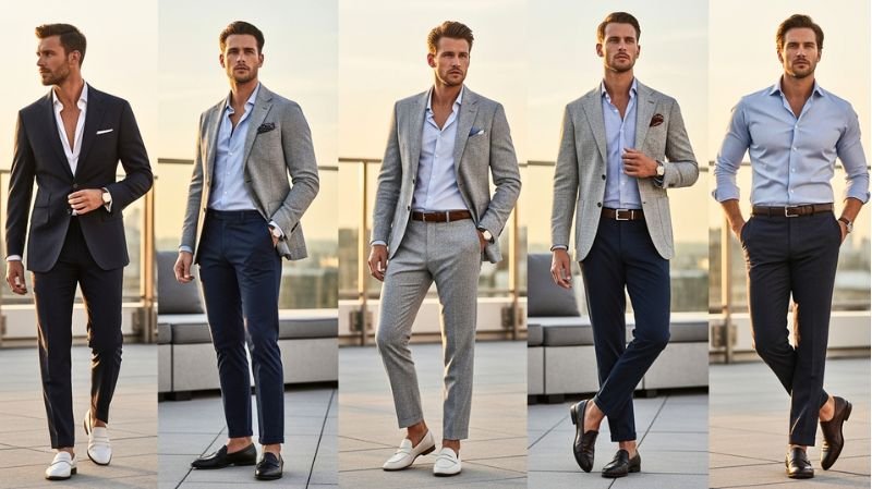 Semi Formal Attire 2026: What to Wear Guide Semi Formal Attire for Men (2026 Style Guide) featuring modern blazers, tailored pants, and smart casual looks for stylish events