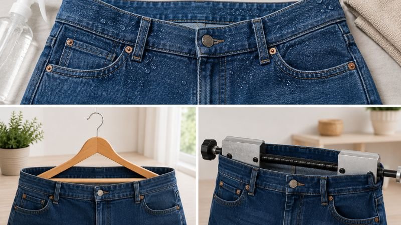 How Can I Stretch My Jeans Waistband? DIY hanger and waistband stretcher methods for loosening tight denim fast