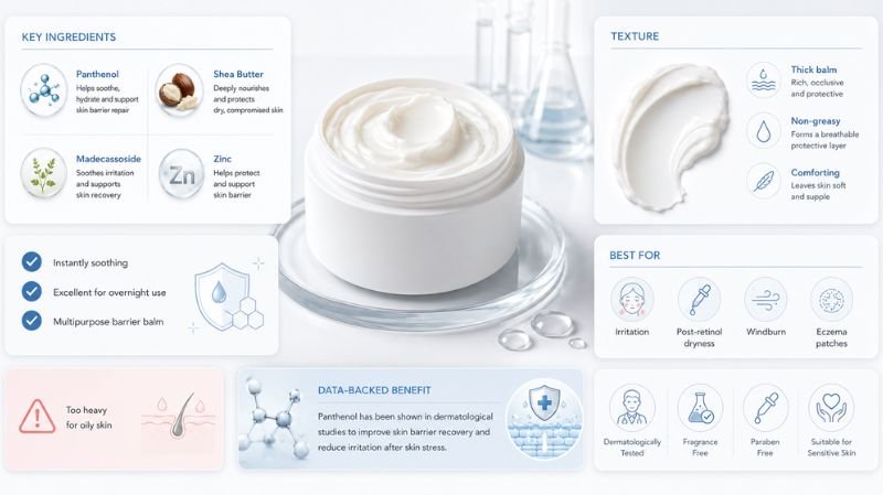 7 Best Fragrance Free Moisturisers for Dry Skin La Roche-Posay Cicaplast Baume B5 barrier balm for irritation, eczema patches, and post-retinol dryness