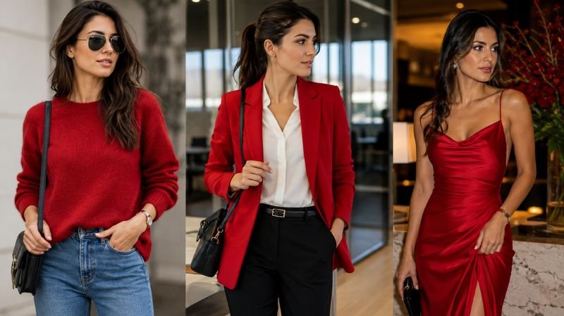 What Colors Go Well With Red? Modern Outfit Ideas Modern outfit ideas using red color combinations