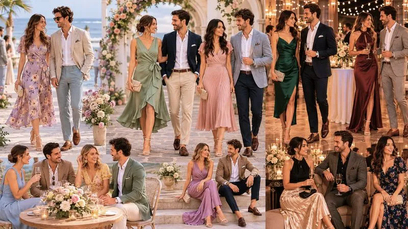 What Is Semi Formal Wedding Attire? Best Wedding Guest Looks What Does Semi Formal Mean for Wedding Guests? Elegant beach and ballroom wedding guest outfit inspiration