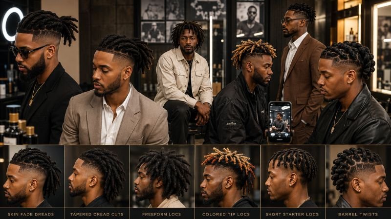 5 Best Dread Hairstyles for Guys in 2026: Top Men’s Styles Why Dreadlocks Are More Popular Than Ever in 2026 with modern men showcasing trendy loc styles and fades