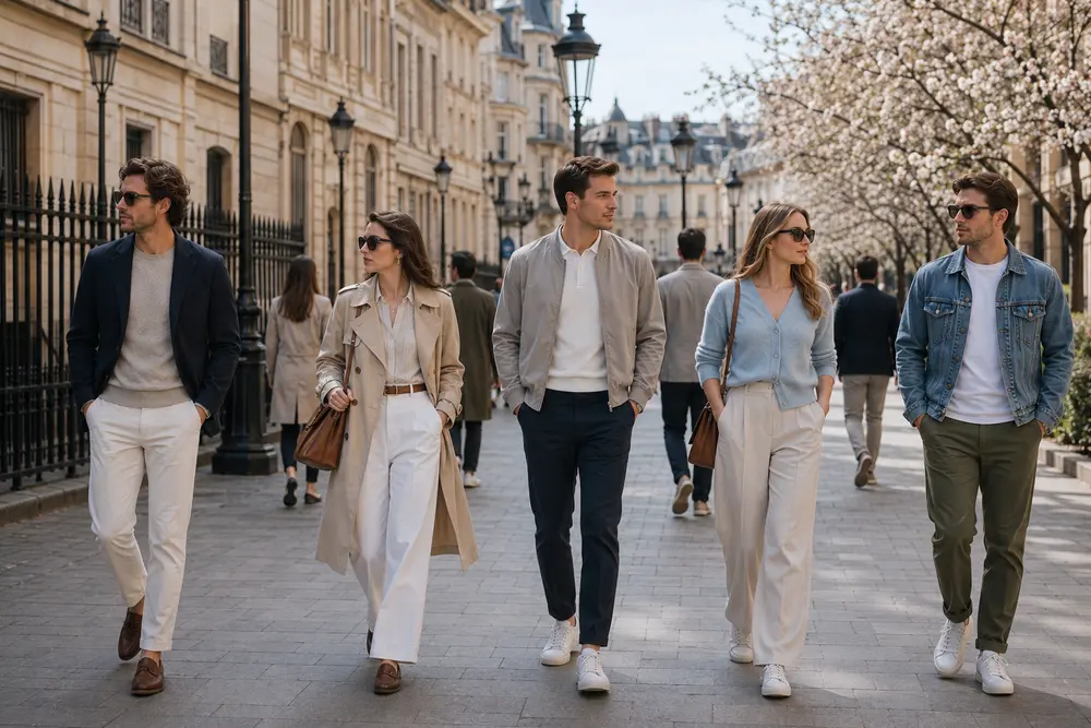 What to Wear in 60 Degree Weather: Outfit Ideas What to wear in 60 degree weather with layered spring and fall outfits featuring denim jackets, sweaters, jeans, and sneakers