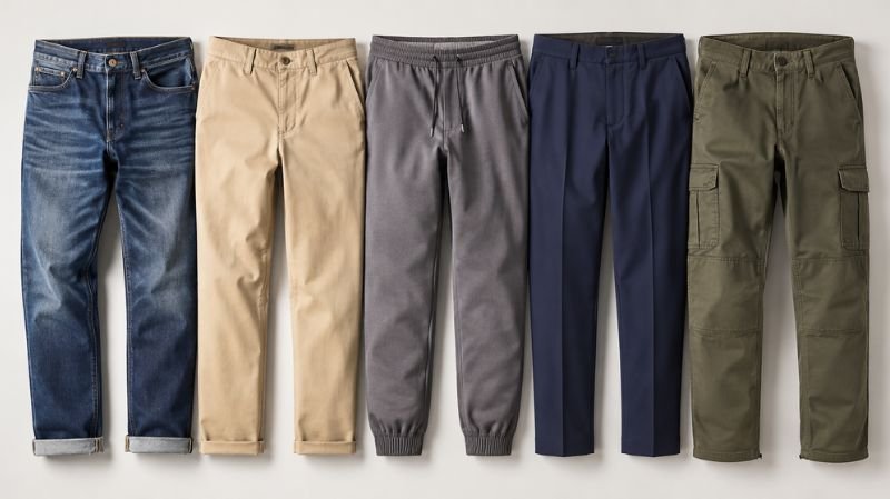 Jeans chinos joggers and dress pants comparison