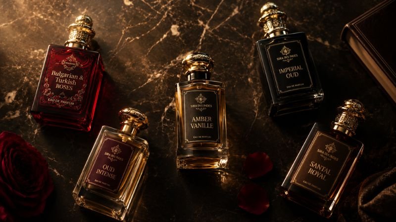 luxury perfume bottles comparison oud fragrances niche collection aesthetic