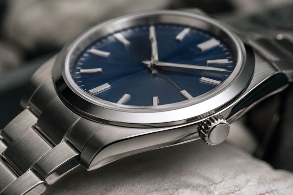 Luxury Rolex Year of Production watch close-up highlighting serial number area