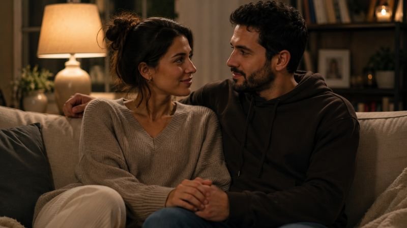 How a Pre Marriage Course Can Strengthen Your Relationship Before Marriage Couple sharing emotional connection and closeness at home