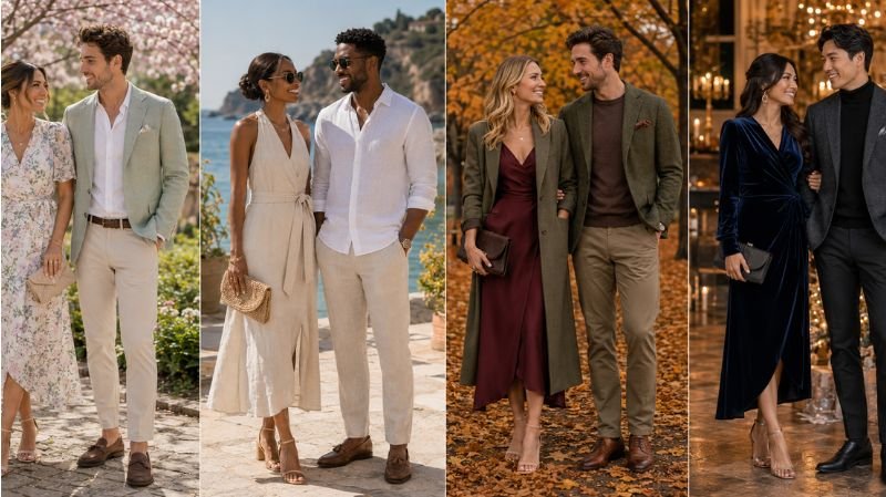 Seasonal casual wedding guest outfit ideas