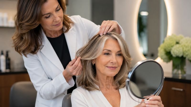 Comparison of healthy mature hair texture and thinning hair concerns after age 50