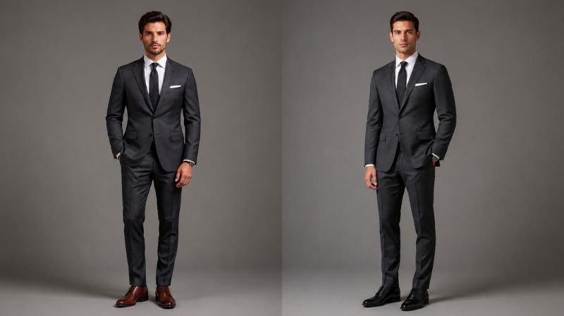 Dark Brown Shoes With Dark Grey Suit: Complete Style Rules Dark brown shoes versus black shoes with charcoal grey suit