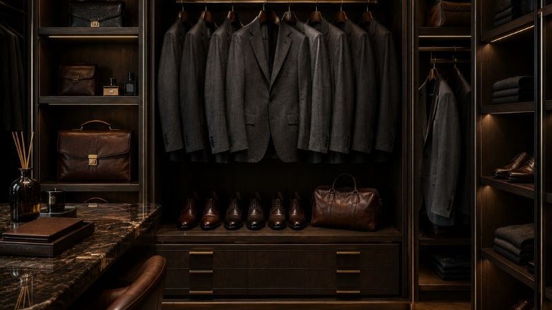 Dark Brown Shoes With Dark Grey Suit: Complete Style Rules Luxury men's wardrobe with dark brown leather shoes