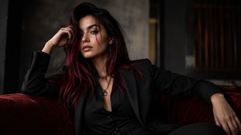 25 Black and Red Hair Streaks Ideas for a Bold New Look Black and red alternative hairstyle inspired by fashion trends