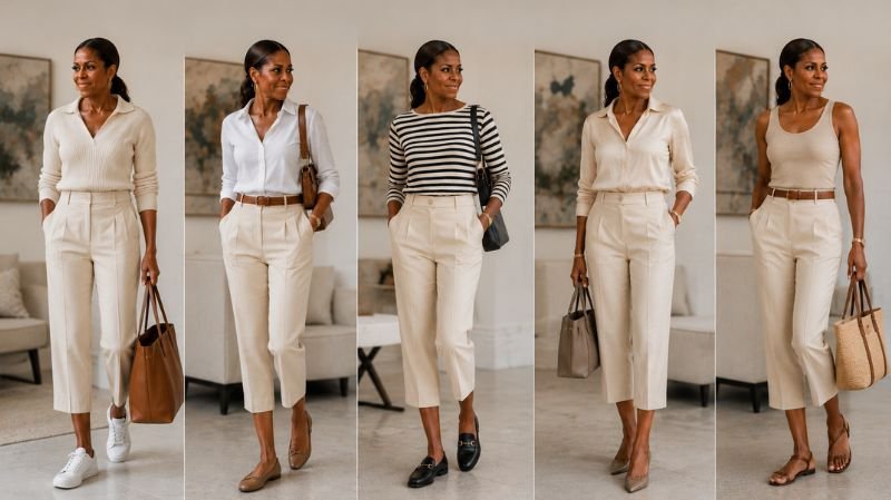Michelle Obama’s Pigtails & Capri Pants: Fashion or Trend? Fashion footwear options styled with capri pants including sneakers flats heels and loafers