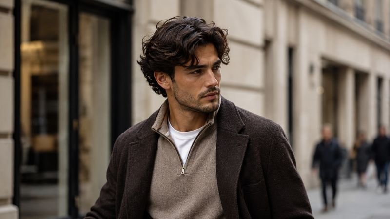 Men showing natural textured wavy hairstyles