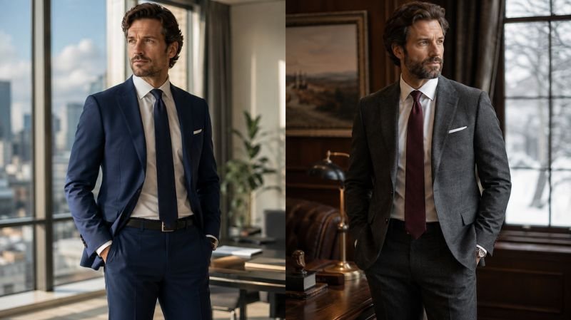 men's business professional suits for different seasons