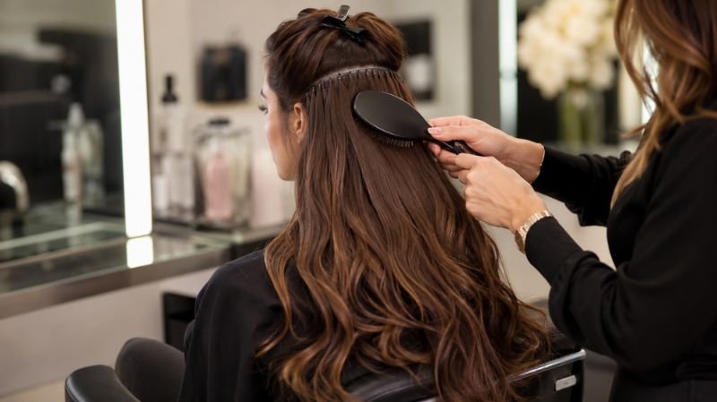 How to Partition and Backcomb Natural Strands to Secure Clip In Hair Extensions Blending natural hair with clip in hair extensions for a seamless look