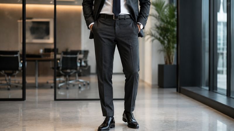 men's business professional Oxford shoes and belt