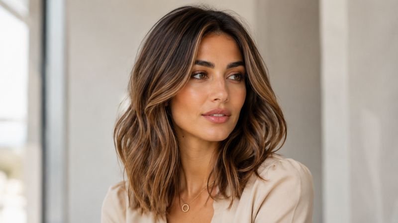 Different light brown hair shades including honey, caramel, beige, ash and mocha