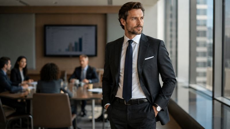 business professional outfit for men at work