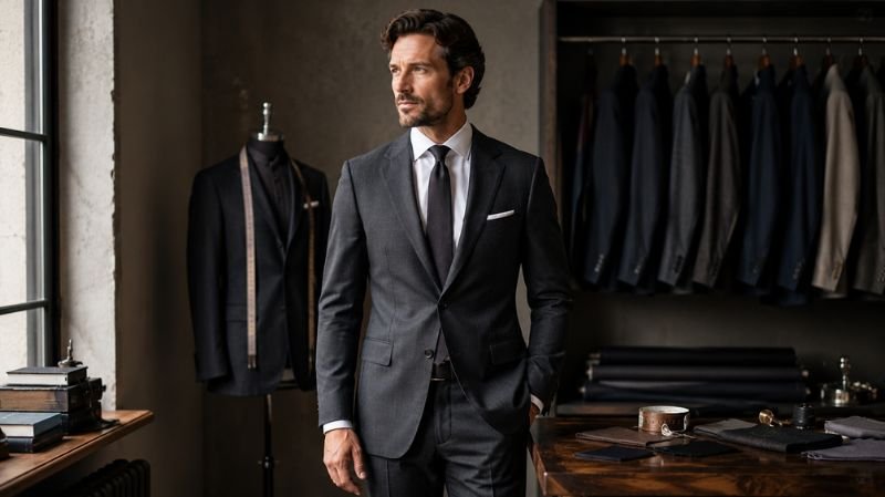 properly tailored men's business suit fit