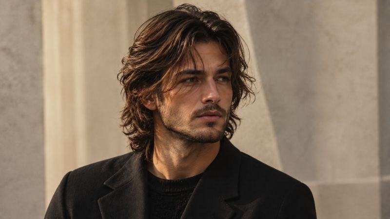 Layered hairstyles for different men’s face shapes