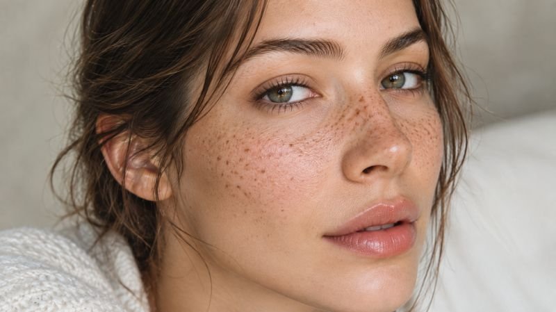 Healed freckle tattoos after four weeks