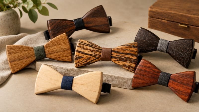 Wooden Bow Tie: Stylish Designs, How to Wear & Best Picks Wooden bow ties made from different wood types and grain patterns