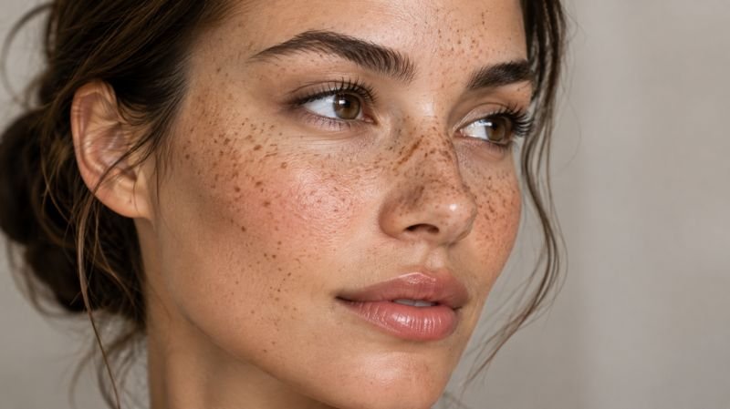 Natural freckle tattoo color variations