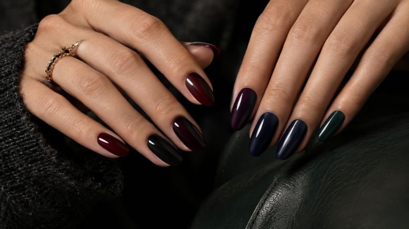 Winter Nails 2026: 30+ Trendy Nail Designs, Colors & Ideas Dark winter nail colors including burgundy, oxblood, navy, plum and emerald